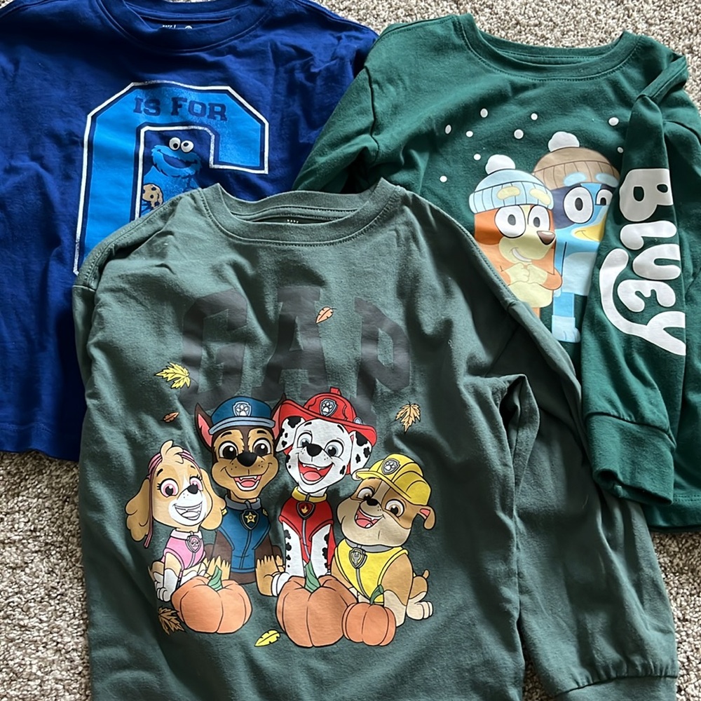 🥳 HP! GAP Long Sleeve Character Tees 5 Year Toddler Kids